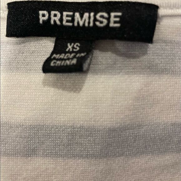 Premise Blue & White striped long sleeve top XS - Picture 6 of 6